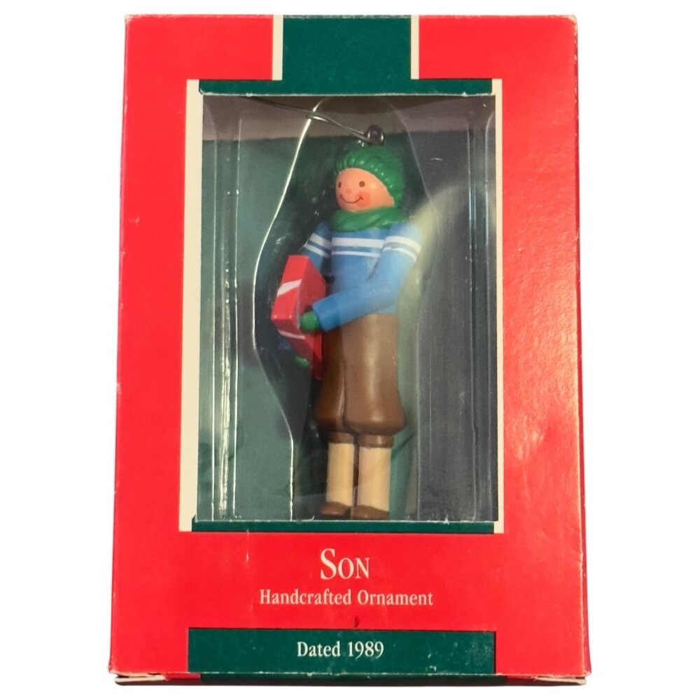 Hallmark Keepsake Ornament Son Handcrafted 1989 With Box